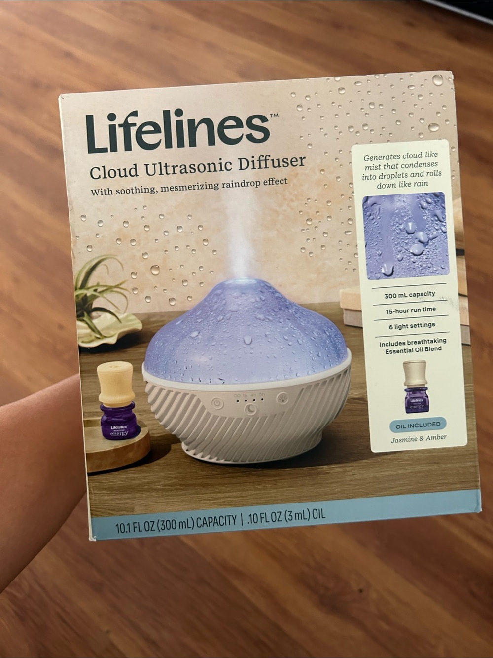 Lifelines Cloud Ultrasonic Diffuser in Blue and White